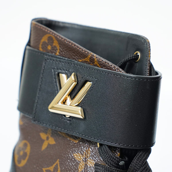 LOUIS VUITTON LV Wonderland Monogram Canvas Martin boots Brown