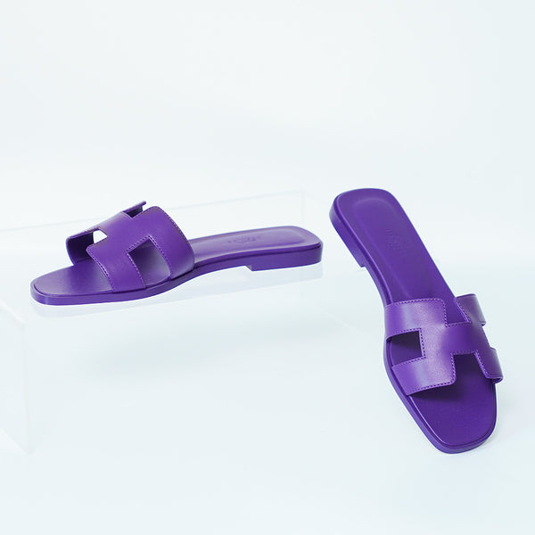 HERMES Oran Sandals | Violet Majorette