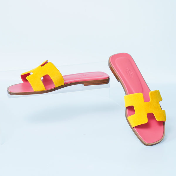 HERMES Oran Sandals | PINK YELLOW