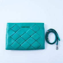 Miu Miu Intreccio Leather Crossbody Bag |Green