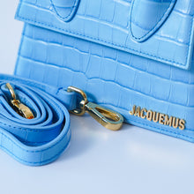 JACQUEMUS Le Chiquito Moyen Croc Tote |Blue