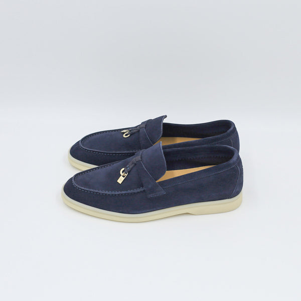 LORO PIANA Summer Charms  Loafers |Dark Blue