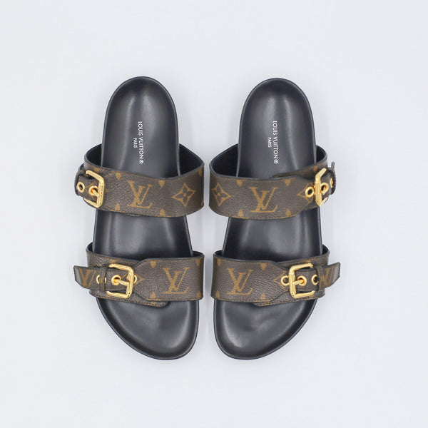 LOUIS VUITTON Monogram Bom Dia Flat Mule