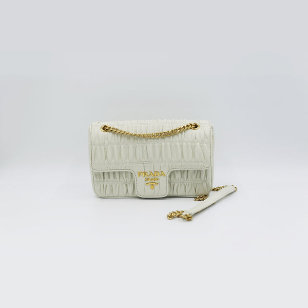 PRADA Diagramme Handbag |White